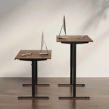 ELECTRIC ADJ SIT-STAND DESK-DARK WALNUT/BLACK