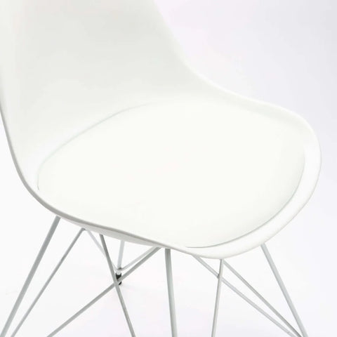 ELIA WHITE LEG DINING CHAIR