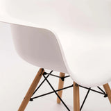 EMMY WOODEN LEG ARMCHAIR - WHITE