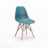 EMMY WOODEN LEG DINING CHAIR - TEAL