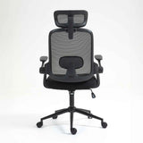 ERGONOMIC OFFICE CHAIR AH612 W/HEADREST - BLACK