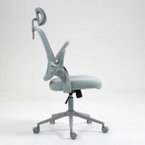 ERGONOMIC OFFICE CHAIR AH612 W/HEADREST - GREY