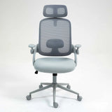 ERGONOMIC OFFICE CHAIR AH612 W/HEADREST - GREY