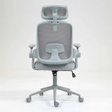 ERGONOMIC OFFICE CHAIR AH612 W/HEADREST - GREY