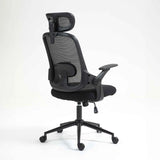 ERGONOMIC OFFICE CHAIR AH612 W/HEADREST - BLACK