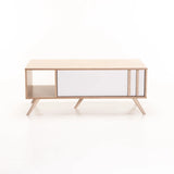 EVE 105x55cm COFFEE TABLE - LIGHT OAK/WHITE