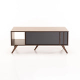 EVE 105x55cm COFFEE TABLE - WALNUT/DARK GREY