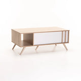 EVE 105x55cm COFFEE TABLE - LIGHT OAK/WHITE