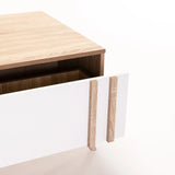 EVE 105x55cm COFFEE TABLE - LIGHT OAK/WHITE