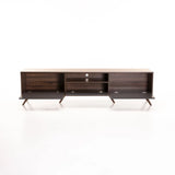 EVE 180cm 2 DOOR 1 DRAWER TV UNIT-WALNUT/DARK GREY