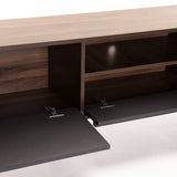 EVE 180cm 2 DOOR 1 DRAWER TV UNIT-WALNUT/DARK GREY