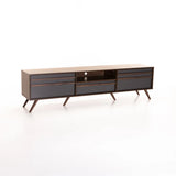 EVE 180cm 2 DOOR 1 DRAWER TV UNIT-WALNUT/DARK GREY