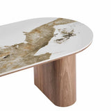 EVIE 120x60cm PANDORA STONE TOP COFFEE TABLE