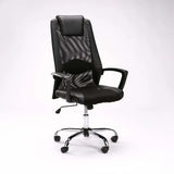 EXEC HIBACK OFFICE CHAIR W-156 CHROME BASE - BLACK