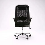 EXEC HIBACK OFFICE CHAIR W-156 CHROME BASE - BLACK