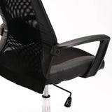 EXEC HIBACK OFFICE CHAIR W-156 CHROME BASE - BLACK