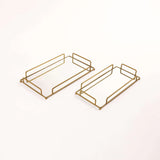 FAB RECTANGLE SET OF 2 MIRROR TRAYS