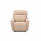 FABIO LEATHER UPPER ARMCHAIR RECLINER - CREAM