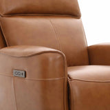 FABIO LEATHER UPPER ARMCHAIR RECLINER - TAN