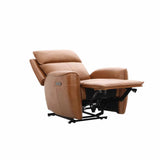 FABIO LEATHER UPPER ARMCHAIR RECLINER - TAN
