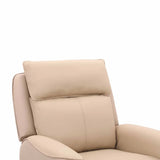 FABIO LEATHER UPPER ARMCHAIR RECLINER - CREAM
