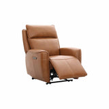 FABIO LEATHER UPPER ARMCHAIR RECLINER - TAN