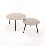 FIA SET OF 2 80/60cm STONE TOP CT-GREY TOP