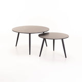 FIA SET OF 2 80/60cm STONE TOP CT-BLACK TOP