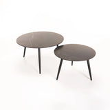 FIA SET OF 2 80/60cm STONE TOP CT-BLACK TOP