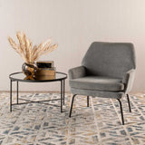 FINLEY FABRIC CHAIR - LIGHT GREY