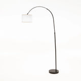 FLOOR LAMP BLACK CURVED METAL ARC 180cm H
