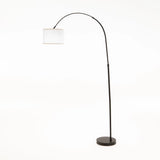 FLOOR LAMP BLACK CURVED METAL ARC 180cm H