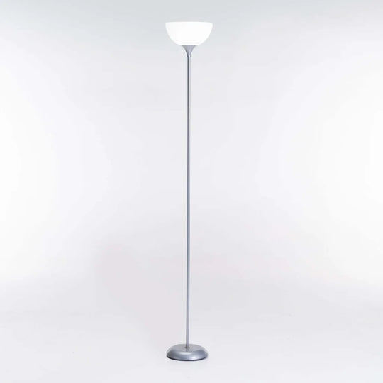 FLOOR LAMP GREY METAL WHITE ACRYLIC SHADE 180cm H