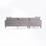 FLORES FABRIC CORNER CHAISE - GREY - LEFT