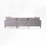 FLORES FABRIC CORNER CHAISE - GREY - RIGHT