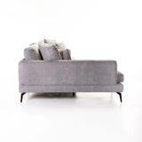 FLORES FABRIC CORNER CHAISE - GREY - LEFT