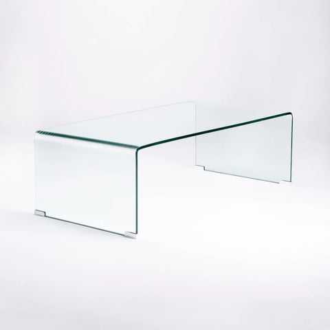 FLUTE 110x55cm 12MM TEMPERED GLASS COFFEE TABLE