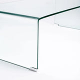 FLUTE 110x55cm 12MM TEMPERED GLASS COFFEE TABLE