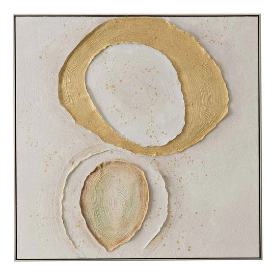 FRAMED ART 14 HALO 100x100cm CHAMPAGNE FRAME