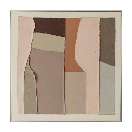 FRAMED ART 3 DUNES 100x100cm BLACK SILVER FRAME