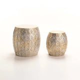 GAIA SET OF 2 TABLES - WHITE & GOLD