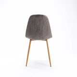 GAL FABRIC DINING CHAIR - GREY/NAT LEG