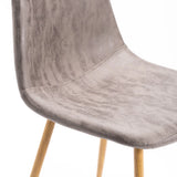 GAL FABRIC DINING CHAIR - GREY/NAT LEG
