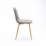 GAL FABRIC DINING CHAIR - GREY/NAT LEG