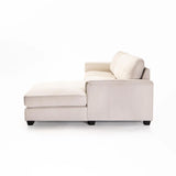 GIA FABRIC CORNER CHAISE-PLATINUM-LEFT