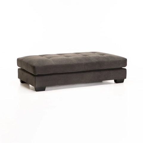 GIA FABRIC OTTOMAN - DARK GREY