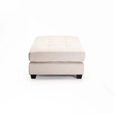 GIA FABRIC OTTOMAN - PLATINUM