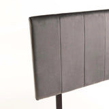 GIGI VELVET TOUCH SINGLE HEADBOARD - GREY