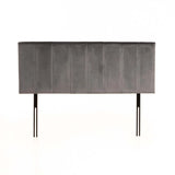 GIGI VELVET TOUCH QUEEN HEADBOARD - GREY