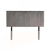 GIGI VELVET TOUCH DOUBLE HEADBOARD - GREY